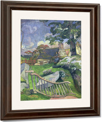The Wooden Gate Or, The Pig Keeper By Eugene Henri Paul Gauguin Fine Art Print