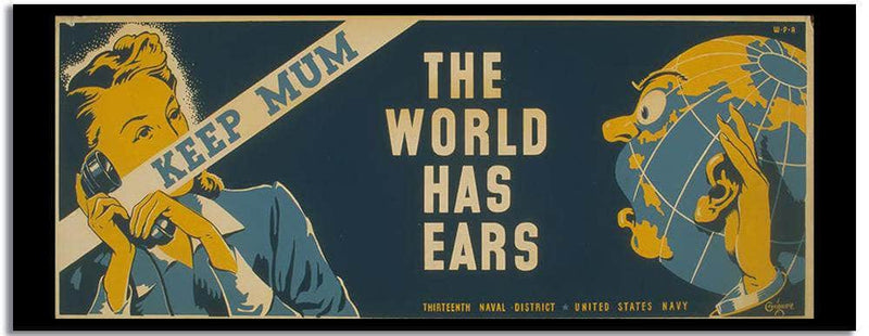 The World Has Ears  Wpa Vintage Advertising Fine Art Print