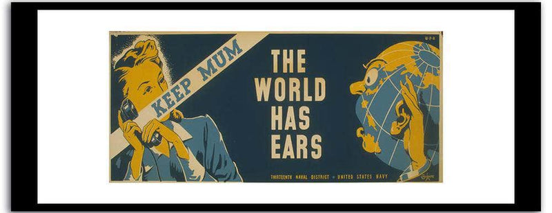 The World Has Ears  Wpa Vintage Advertising Fine Art Print