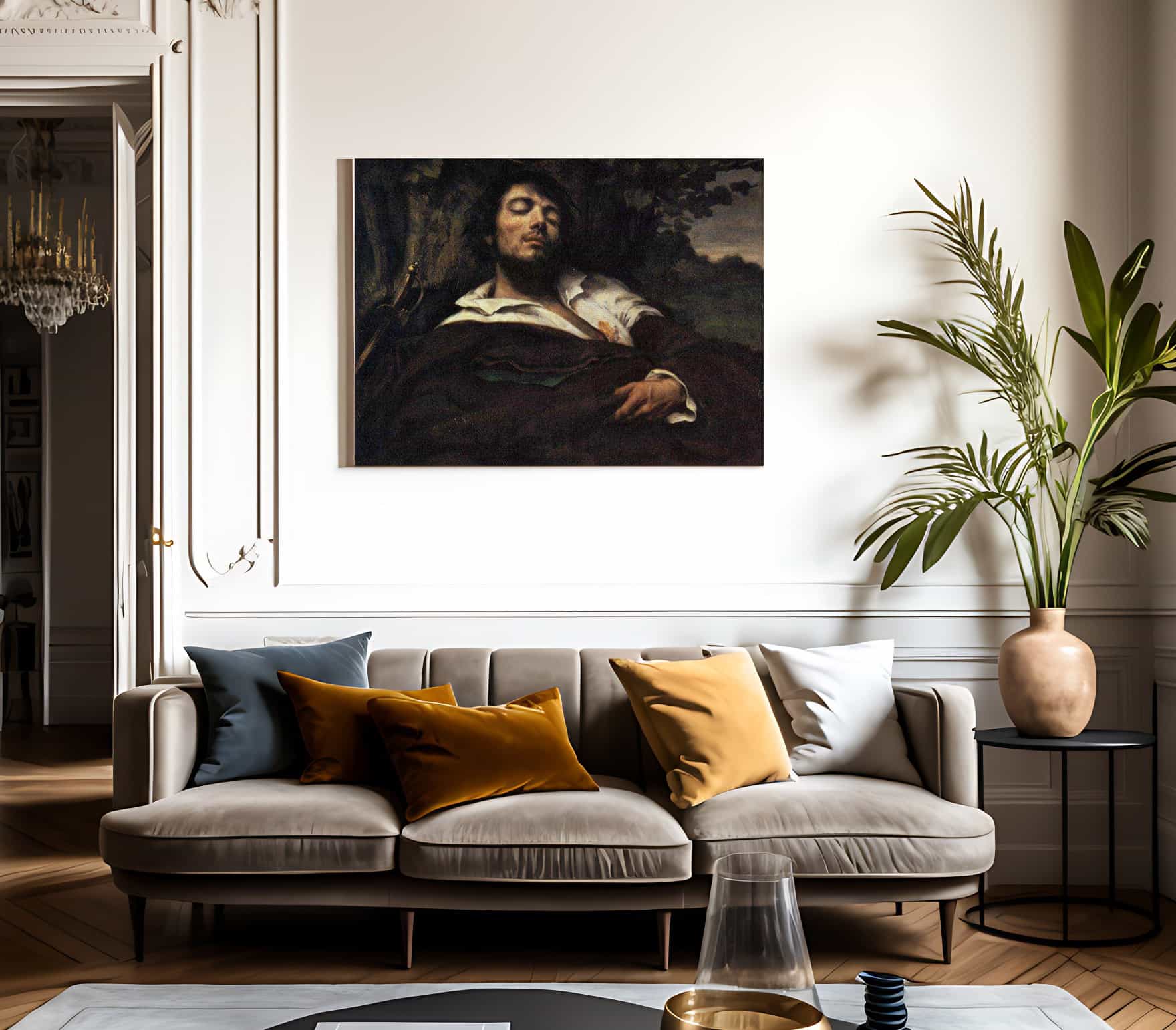 The Wounded Man By Gustave Courbet Fine Art Print