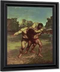 The Wrestlers By Jean Desire Gustave Courbet Fine Art Print