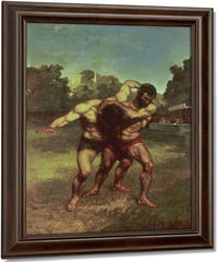 The Wrestlers By Jean Desire Gustave Courbet Fine Art Print
