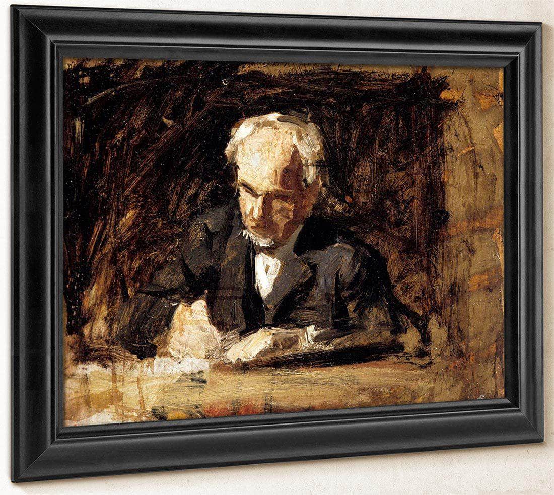 The Writing Master By  Thomas Eakins Fine Art Print
