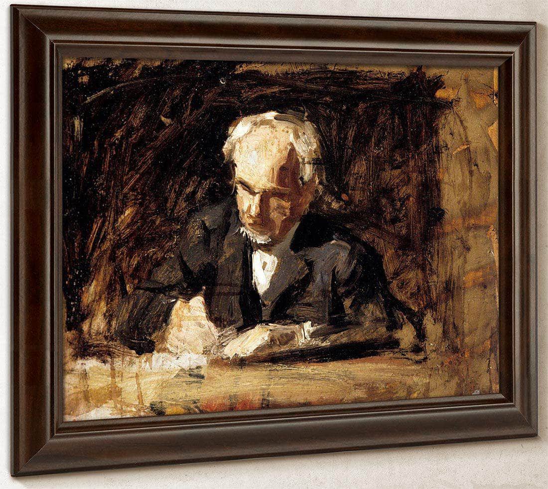 The Writing Master By  Thomas Eakins Fine Art Print