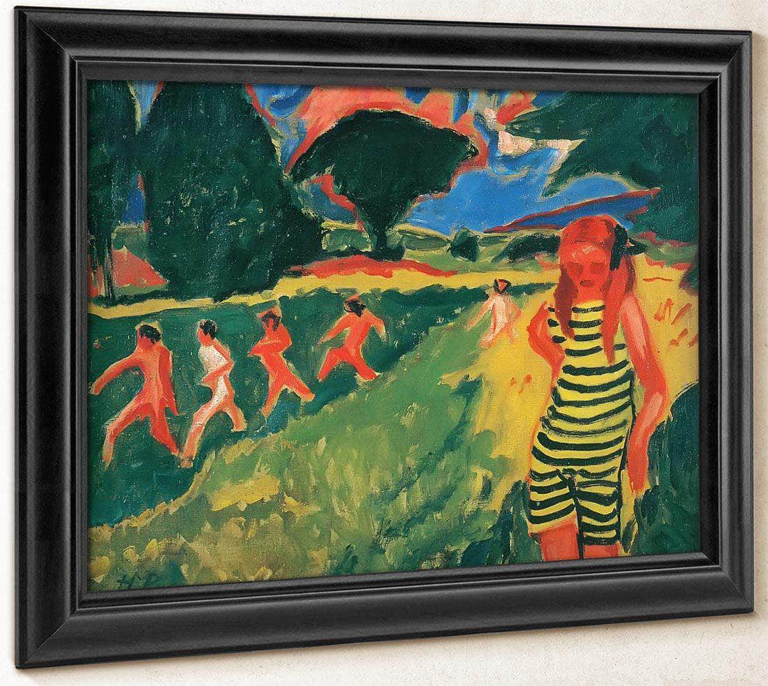 The Yellow And Black Swimsuit M9 Max Pechstein Fine Art Print