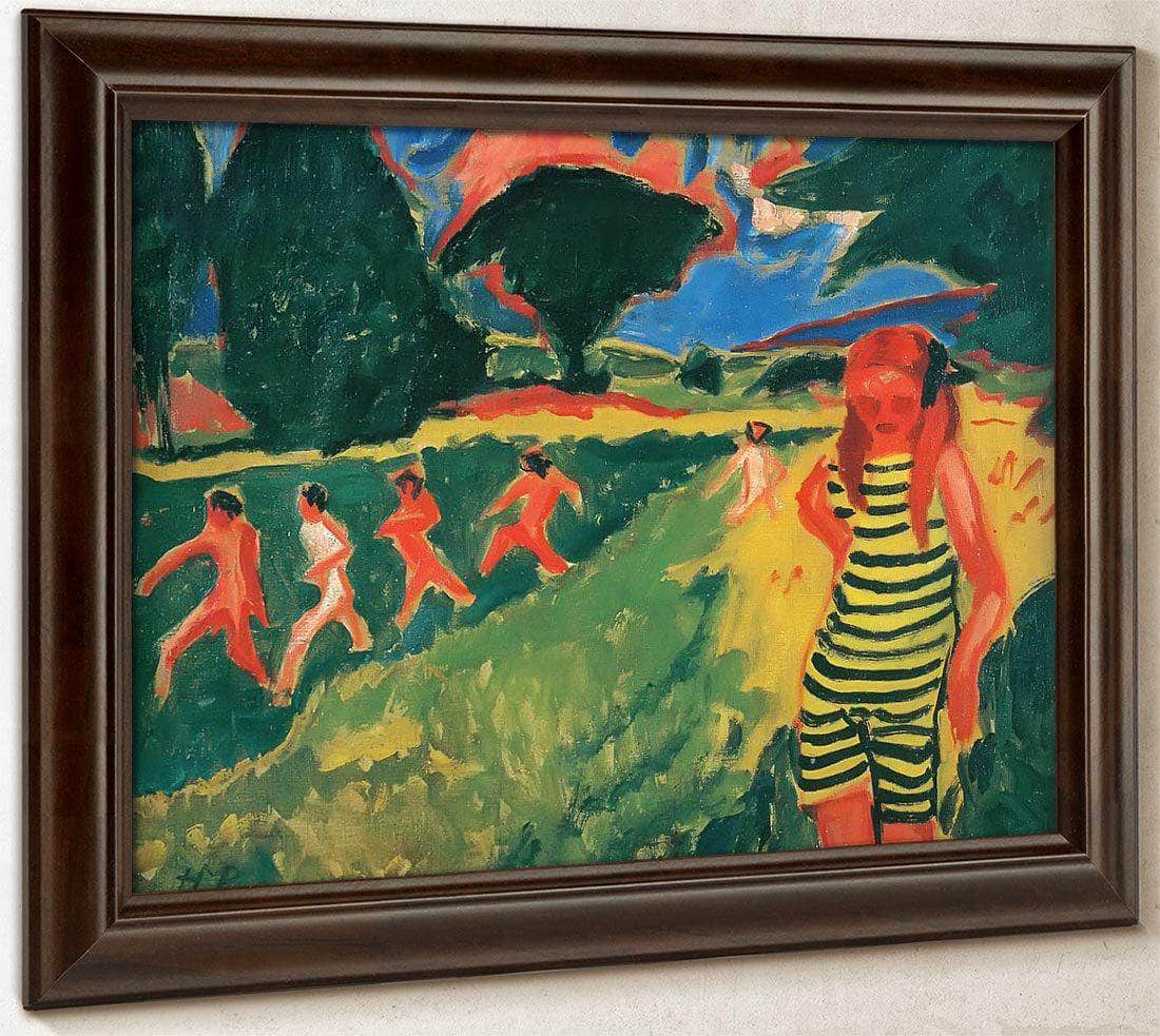 The Yellow And Black Swimsuit M9 Max Pechstein Fine Art Print
