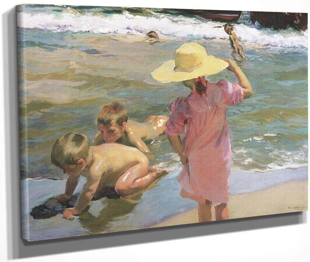 The Young Amphibians By Joaquin Sorolla Y Bastida Fine Art Print