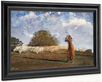 The Young Shepherdess By Winslow Homer Fine Art Print