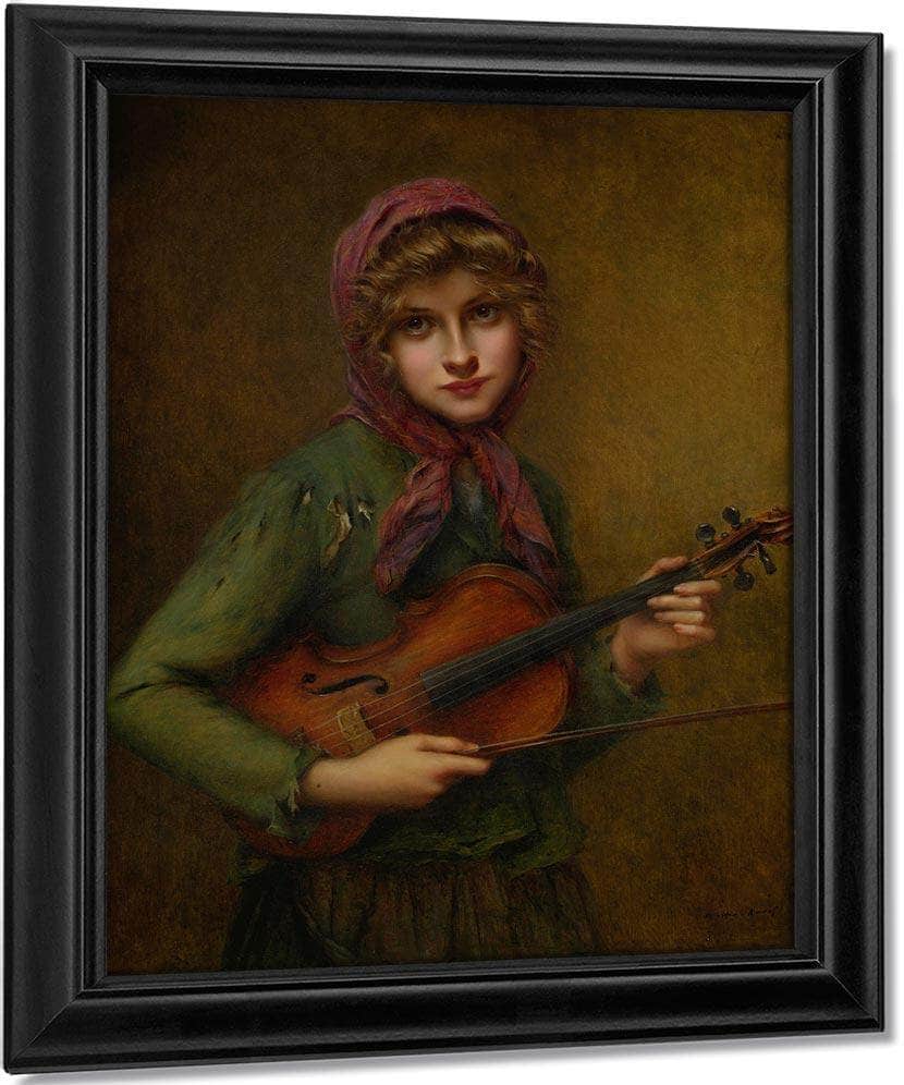 The Young Violinist By Francis Martin Kavel Fine Art Print