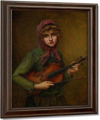 The Young Violinist By Francis Martin Kavel Fine Art Print