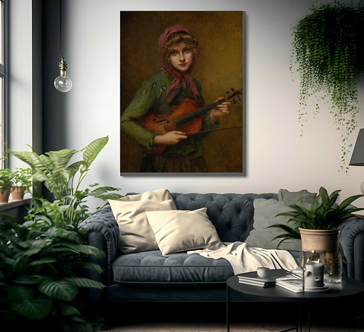 The Young Violinist By Francis Martin Kavel Fine Art Print