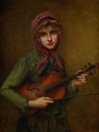 The Young Violinist By Francis Martin Kavel Fine Art Print