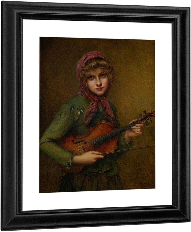 The Young Violinist By Francis Martin Kavel Fine Art Print