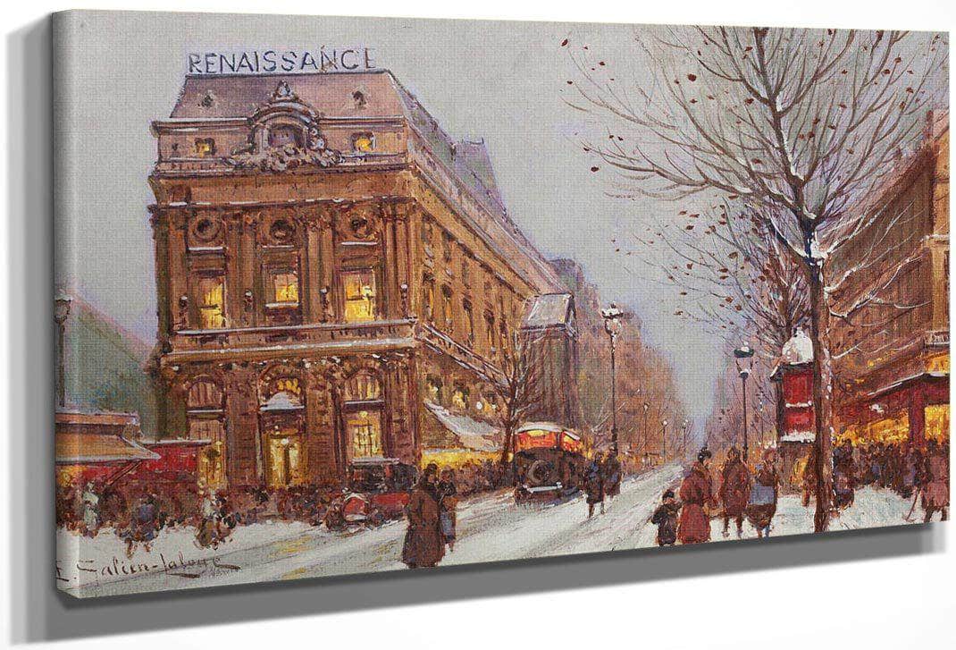 Theâtre De La Renaissance By Eugene Galien Laloue Fine Art Print