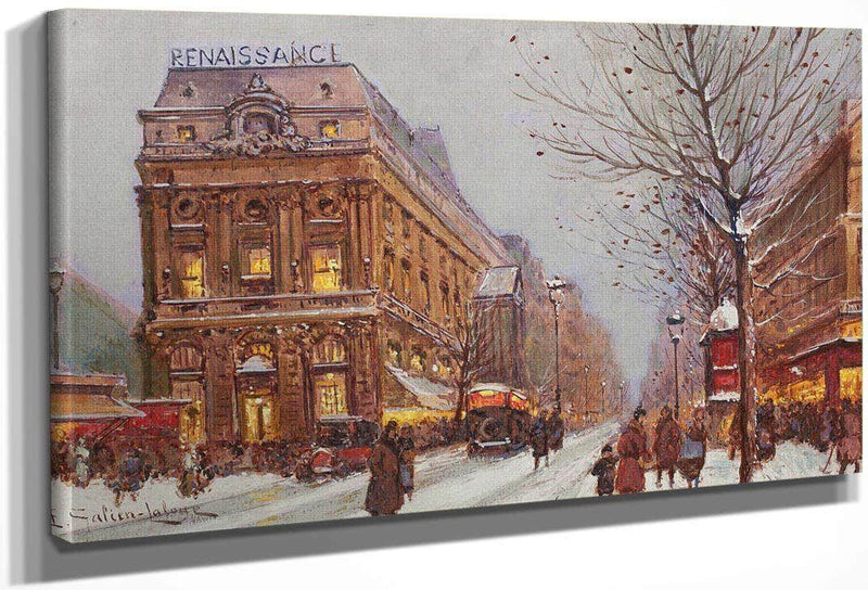 Theâtre De La Renaissance By Eugene Galien Laloue Fine Art Print