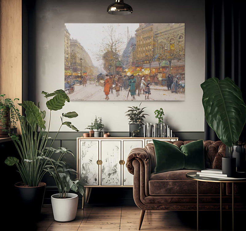 Theatre Du Gymnase Boulevard De Bonne Nouvelle By Eugene Galien Laloue Fine Art Print