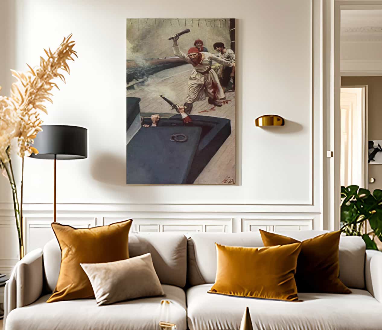 Then The Real Fight Began By Howard Pyle Fine Art Print