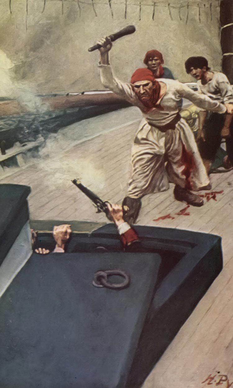 Then The Real Fight Began By Howard Pyle Fine Art Print