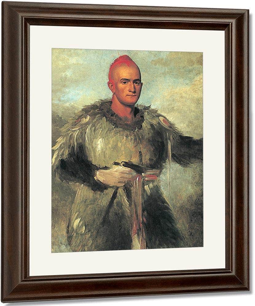 Theodore Burr Catlin, In Indian Costume By George Catlin Fine Art Print