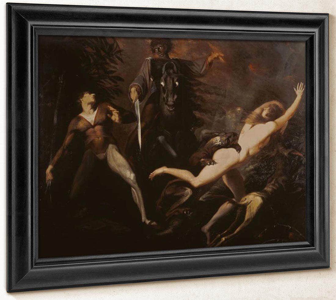 Theodore Meets In The Wood The Spectre Of His Ancestor Guido Cavalcanti By Henry Fuseli Fine Art Print