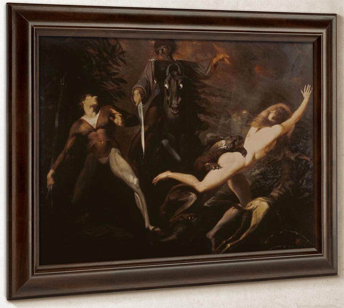 Theodore Meets In The Wood The Spectre Of His Ancestor Guido Cavalcanti By Henry Fuseli Fine Art Print