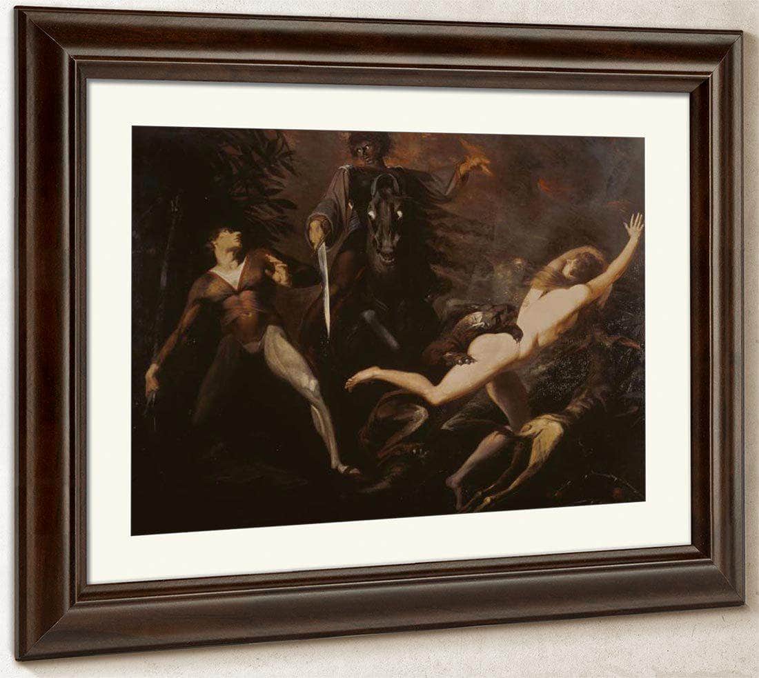 Theodore Meets In The Wood The Spectre Of His Ancestor Guido Cavalcanti By Henry Fuseli Fine Art Print