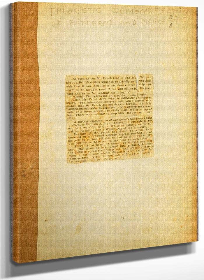 Theoretic Demonstration, Study Folder For Book Concealing Coloration In The Animal Kingdom By Abbott Handerson Thayer Fine Art Print