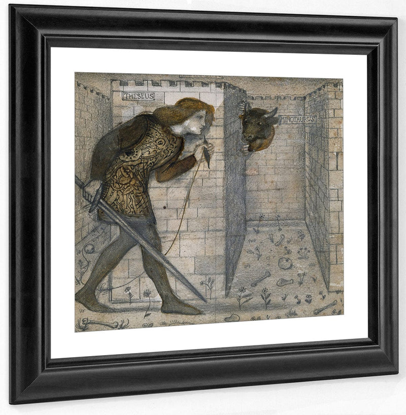 Theseus And The Minotaur 1861 By Edward Burne Jones Fine Art Print