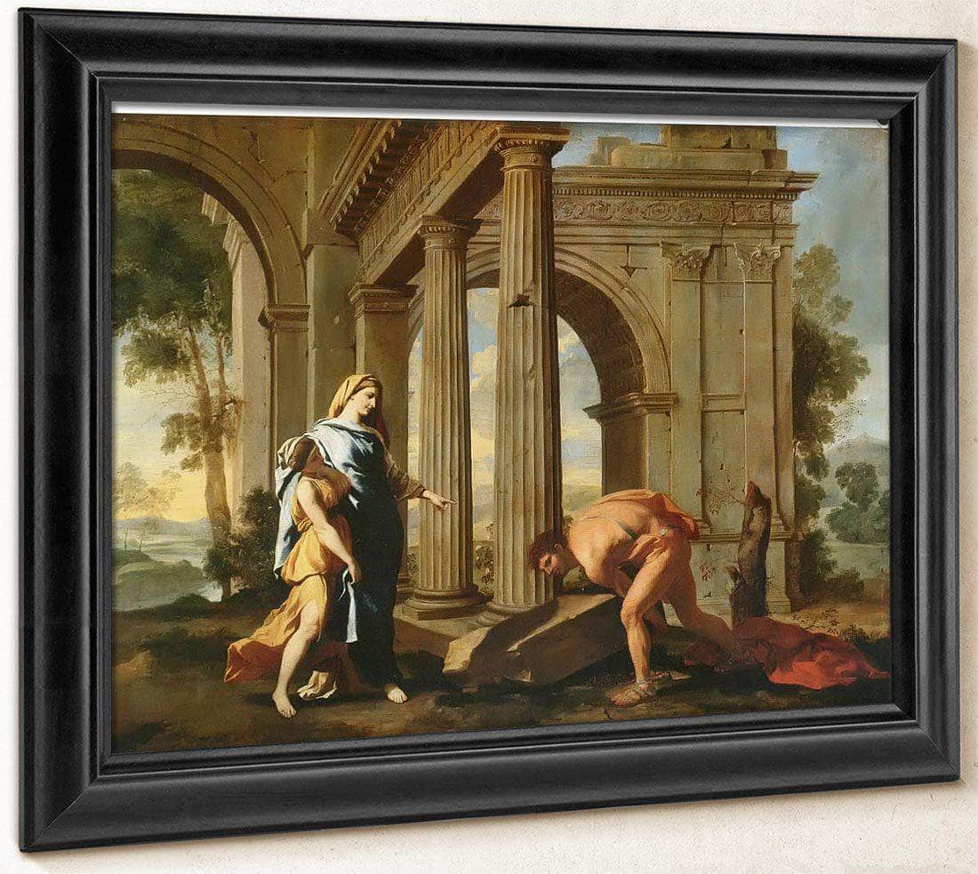 Theseus Finding His Fathers Sword By Nicholas Poussin Fine Art Print