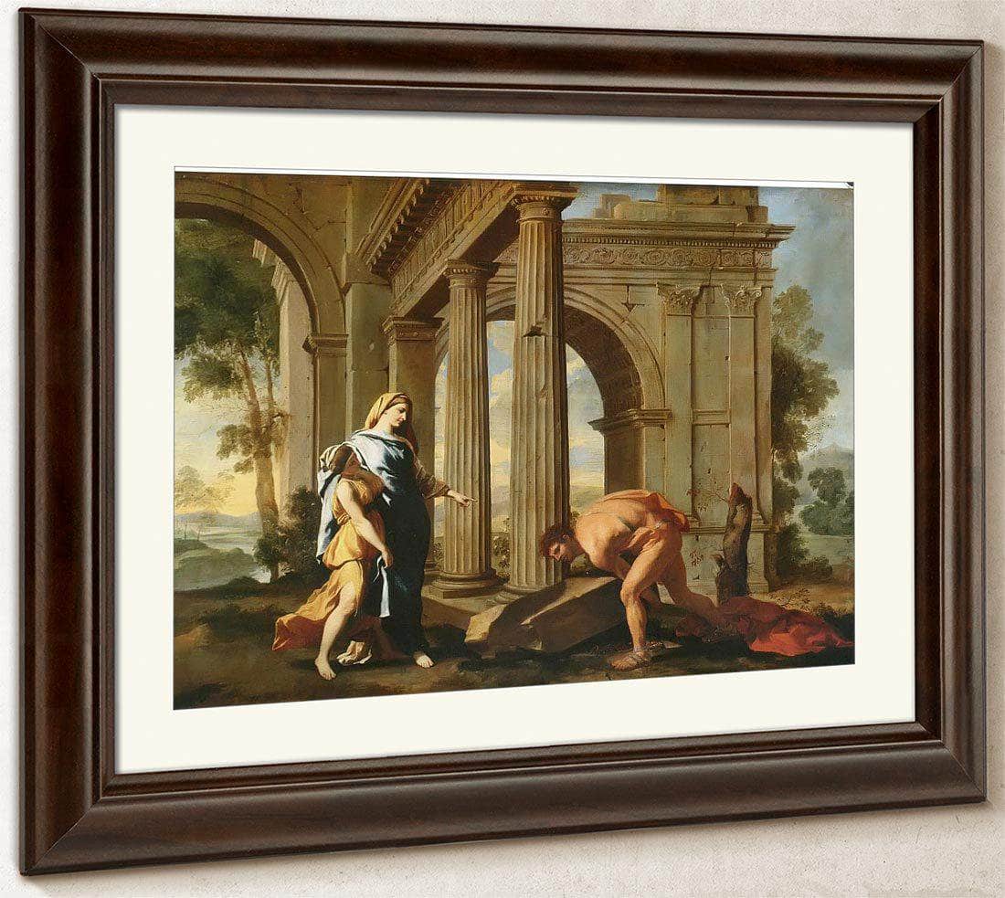 Theseus Finding His Fathers Sword By Nicholas Poussin Fine Art Print