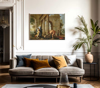 Theseus Finding His Fathers Sword By Nicholas Poussin Fine Art Print