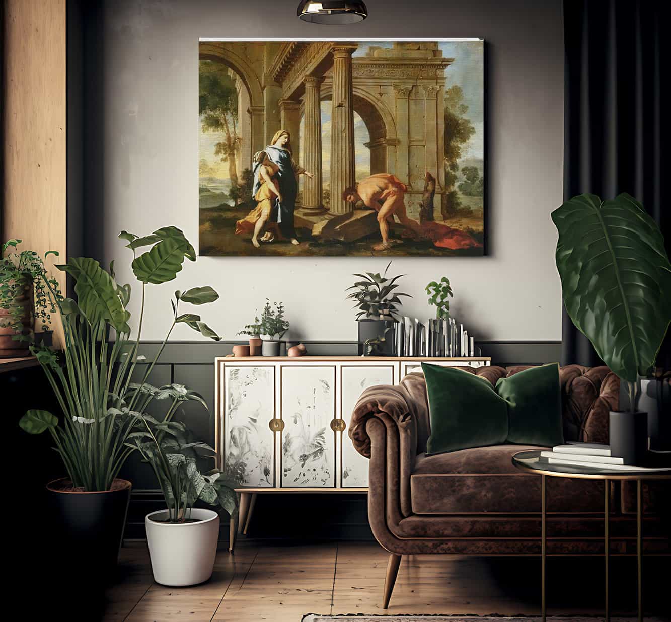 Theseus Finding His Fathers Sword By Nicholas Poussin Fine Art Print