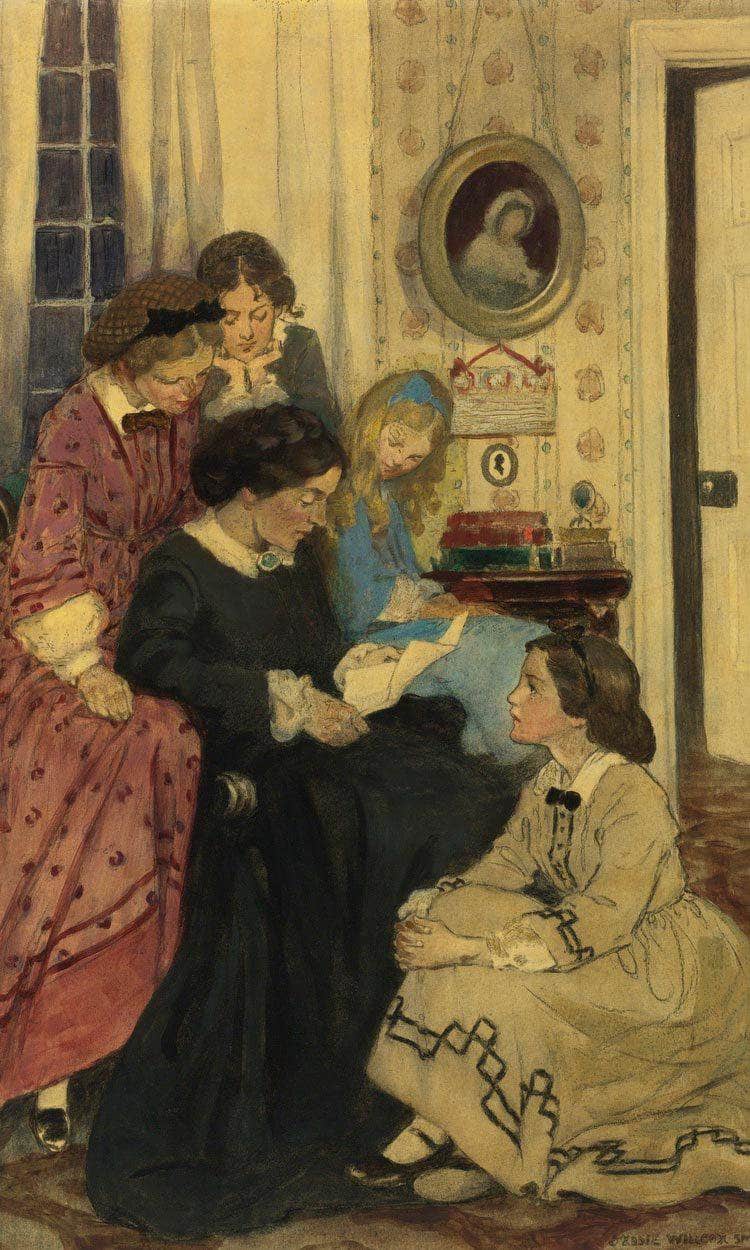They All Drew To The Fire By Jessie Willcox Smith Fine Art Print