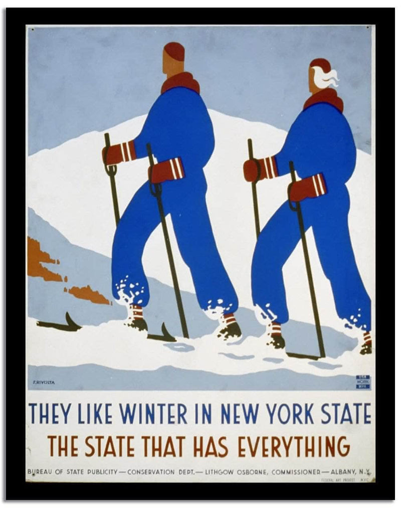 They Like Winter In New York  Vintage Poster Fine Art Print