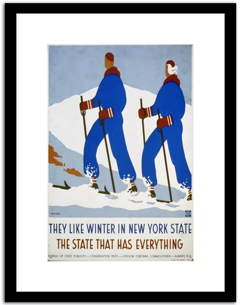 They Like Winter In New York  Vintage Poster Fine Art Print