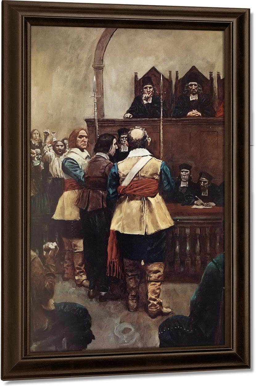 They Questioned Him With Malevolent Persistance By Howard Pyle Fine Art Print