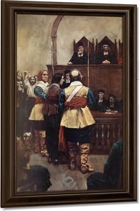 They Questioned Him With Malevolent Persistance By Howard Pyle Fine Art Print