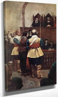 They Questioned Him With Malevolent Persistance By Howard Pyle Fine Art Print