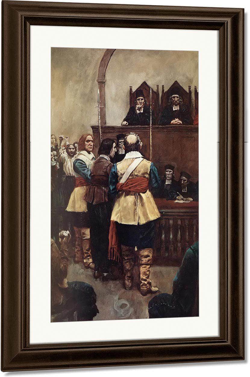 They Questioned Him With Malevolent Persistance By Howard Pyle Fine Art Print
