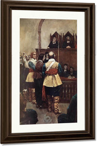 They Questioned Him With Malevolent Persistance By Howard Pyle Fine Art Print