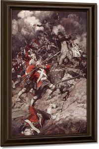 They Scrambled Up The Parapet And Went Over The Top Pell Mell Upon The British By Howard Pyle Fine Art Print