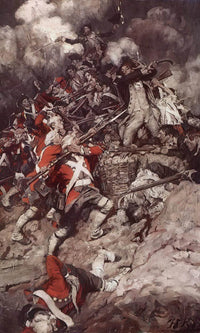 They Scrambled Up The Parapet And Went Over The Top Pell Mell Upon The British By Howard Pyle Fine Art Print