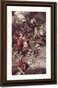 They Scrambled Up The Parapet And Went Over The Top Pell Mell Upon The British By Howard Pyle Fine Art Print