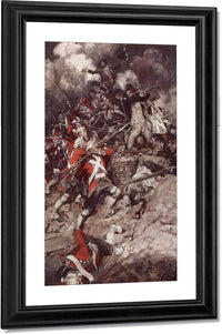 They Scrambled Up The Parapet And Went Over The Top Pell Mell Upon The British By Howard Pyle Fine Art Print