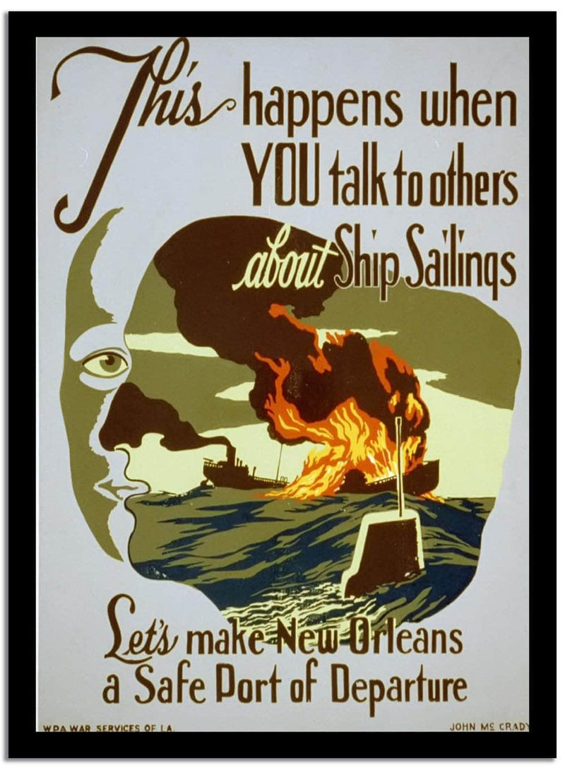 This Happens When You Talk To Other About Ship Sailinqs  Vintage Poster Fine Art Print