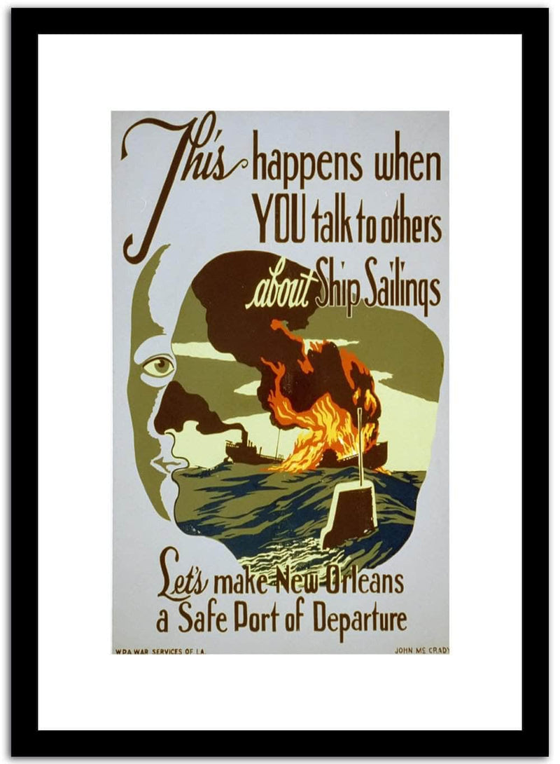 This Happens When You Talk To Other About Ship Sailinqs  Vintage Poster Fine Art Print
