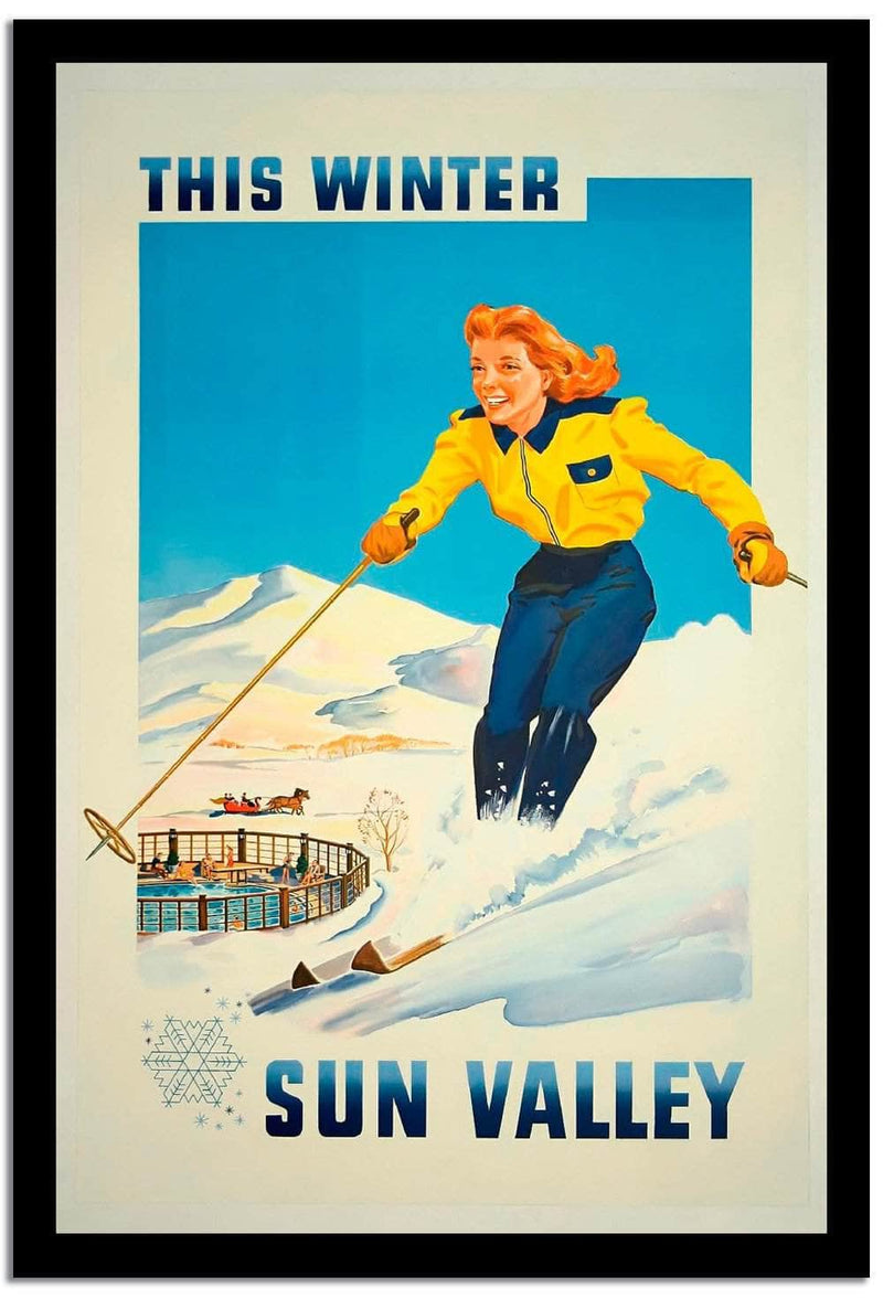 This Winter Sun Valley  Vintage Poster Fine Art Print