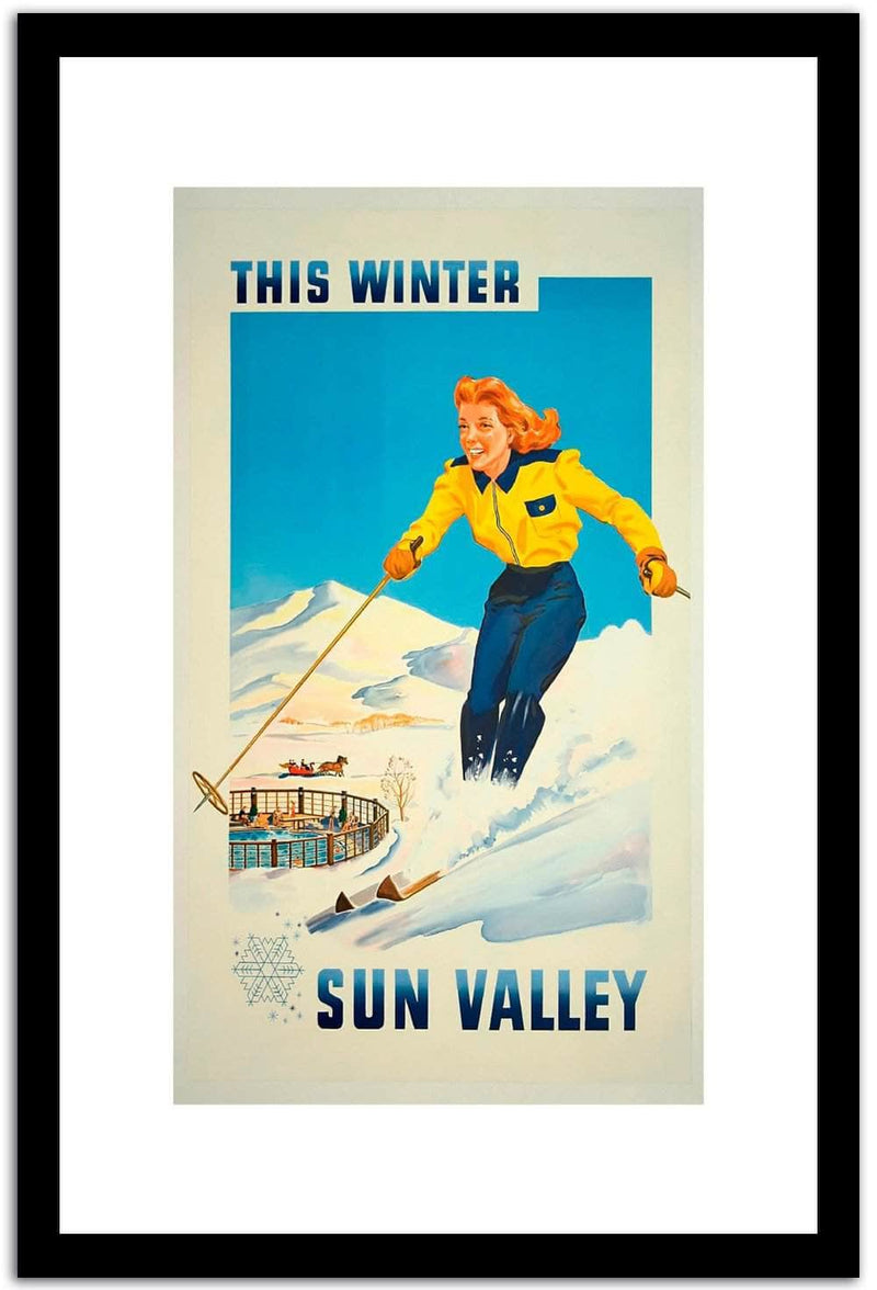 This Winter Sun Valley  Vintage Poster Fine Art Print