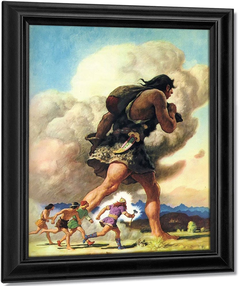 Thors Journey By NC Wyeth Fine Art Print