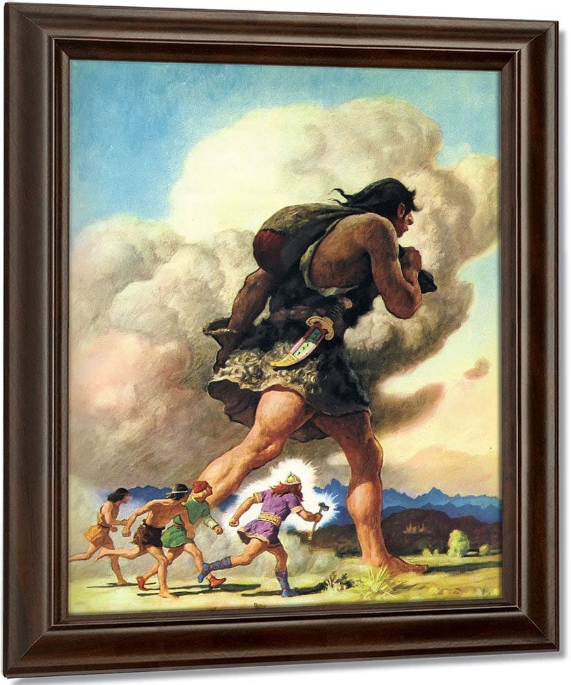 Thors Journey By NC Wyeth Fine Art Print